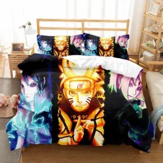 Housse de Couette Naruto Sasuke et Sakura