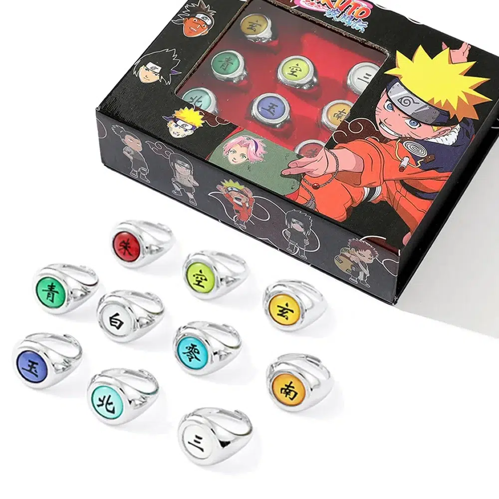 Bague Naruto 10 Pièces Bague Naruto 10 Pièces